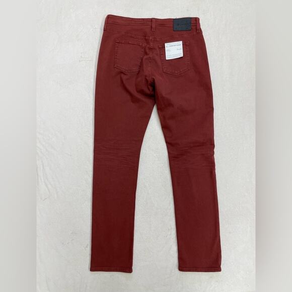 NWT New AG Adriano Goldschmied Red Everett Slim Straight Jean Size 31 x 33 - Picture 7 of 8
